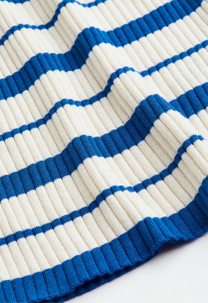 H&M - Rib-knit top - cream/striped