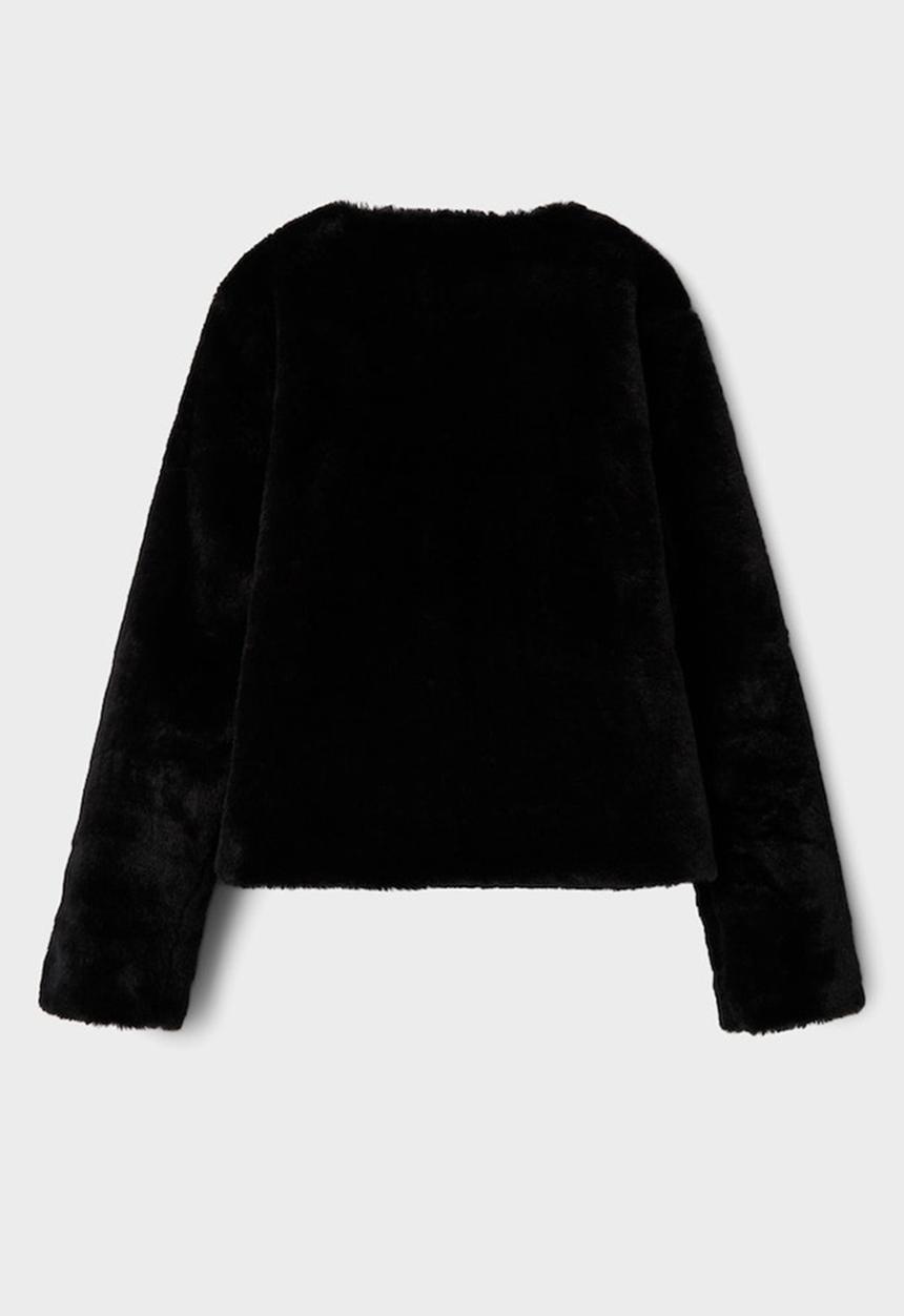 Name It - Magda faux fur jacket - black
