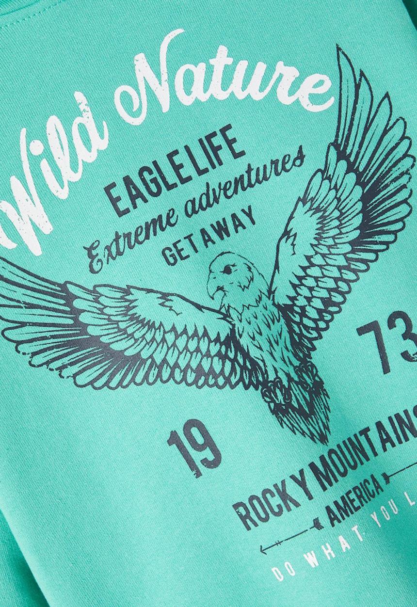 Name It - Long sleeve hoodie bru - aqua green