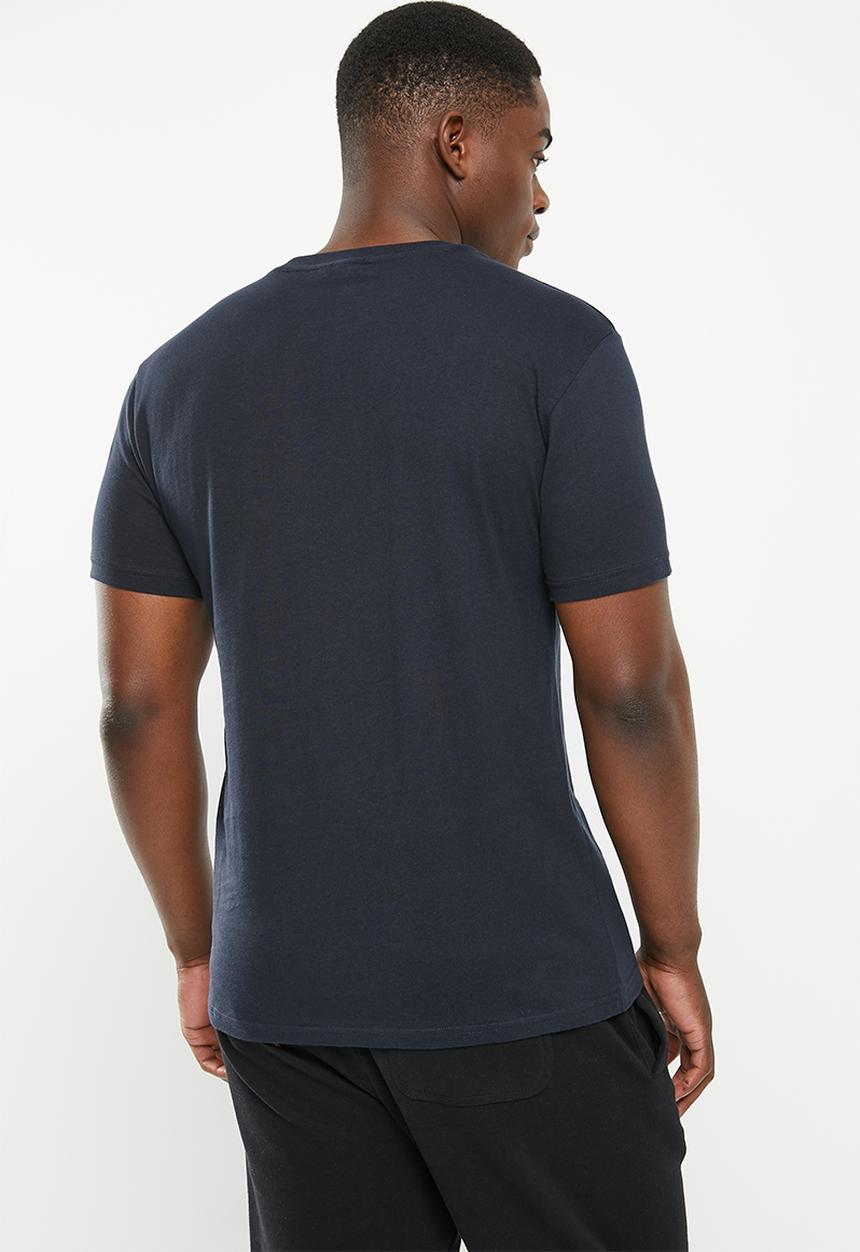 POLO - Men sport stripe print short sleeve tee - navy 