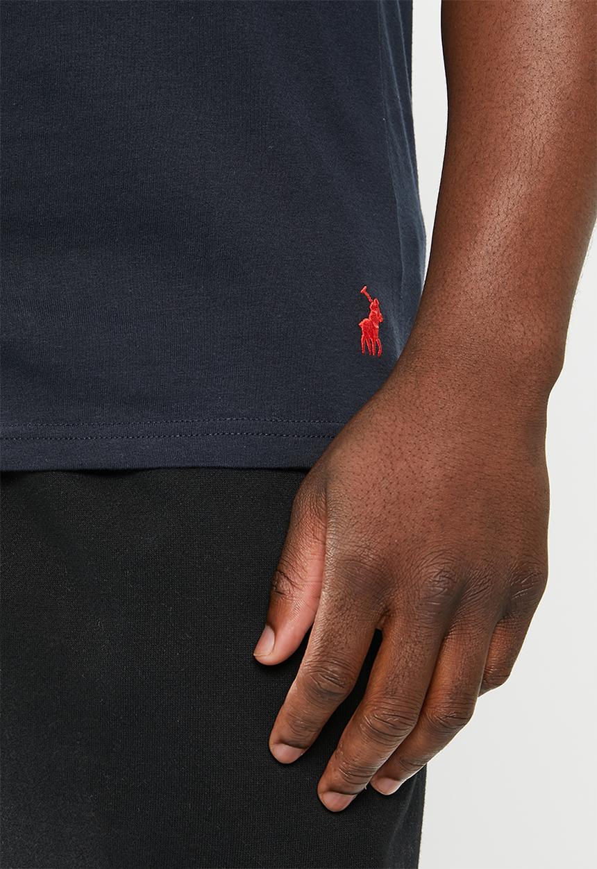 POLO - Men sport stripe print short sleeve tee - navy 
