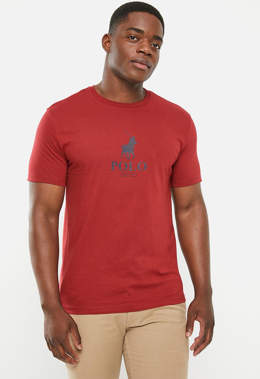 POLO - Mens logo short sleeve tee - burgundy