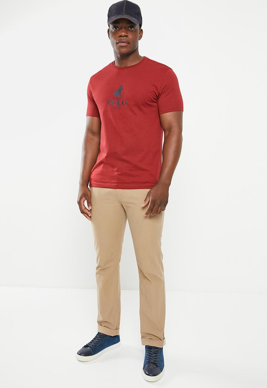 POLO - Mens logo short sleeve tee - burgundy