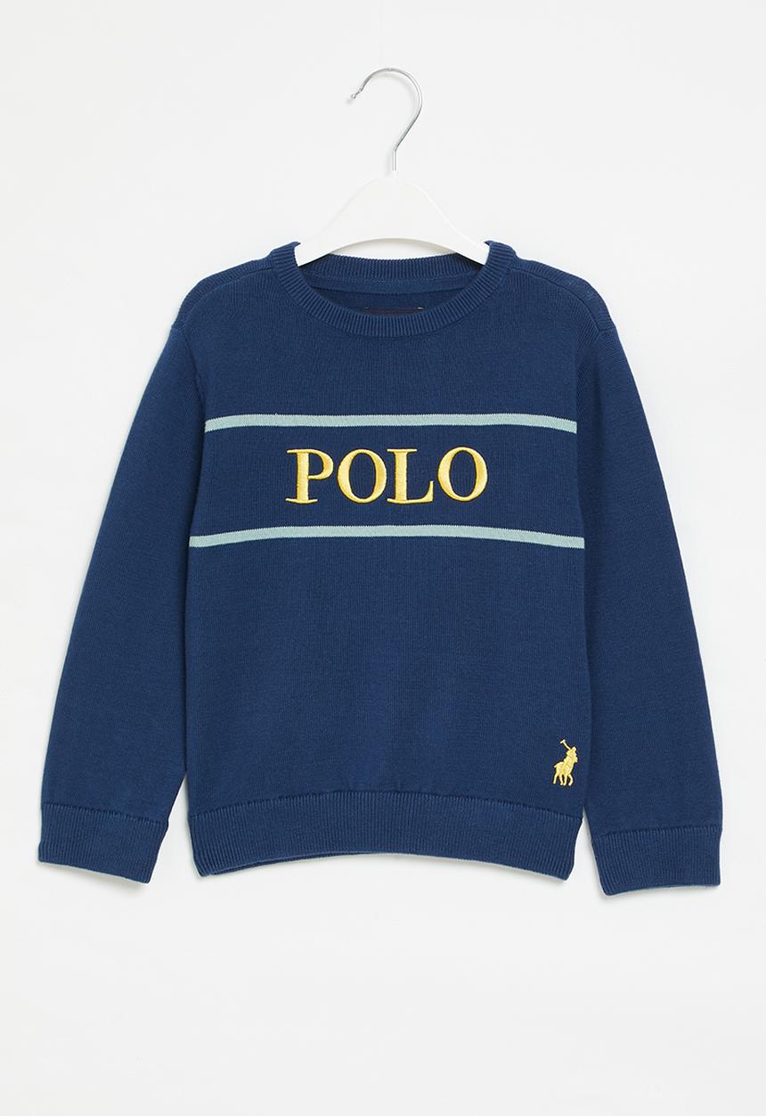 POLO - Boys sebastian ls knitted pullover - ocean