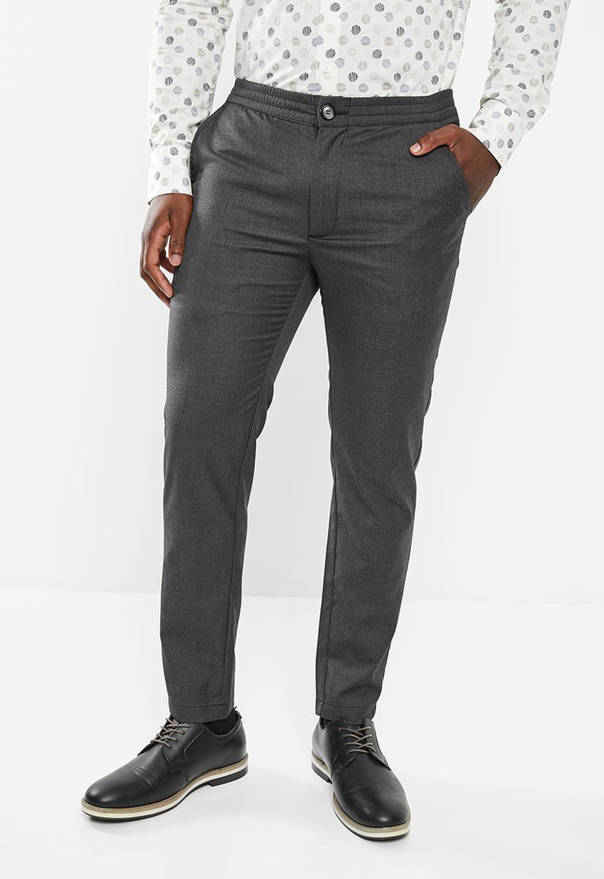 POLO - Mens elasticated cropped trouser - charcoal