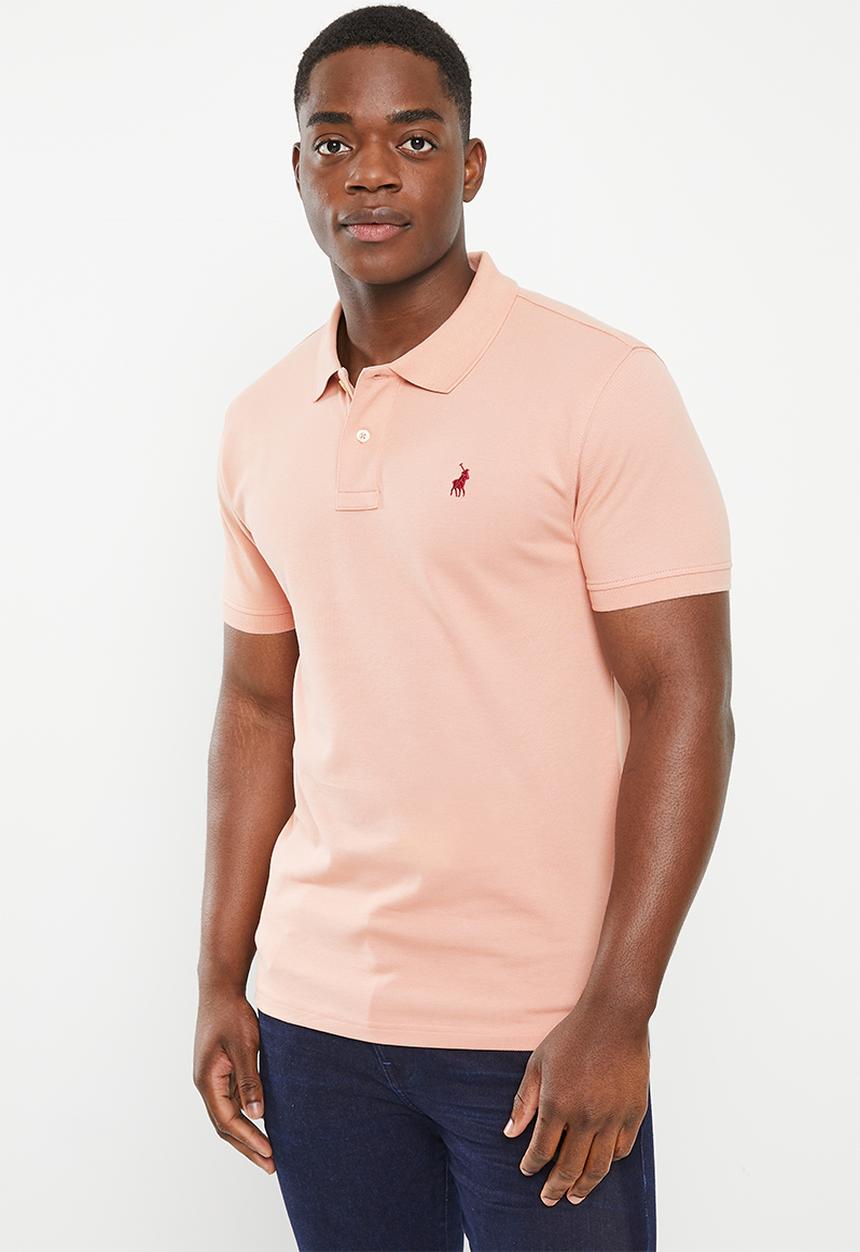 POLO - Mens pique short sleeve golfer - pink