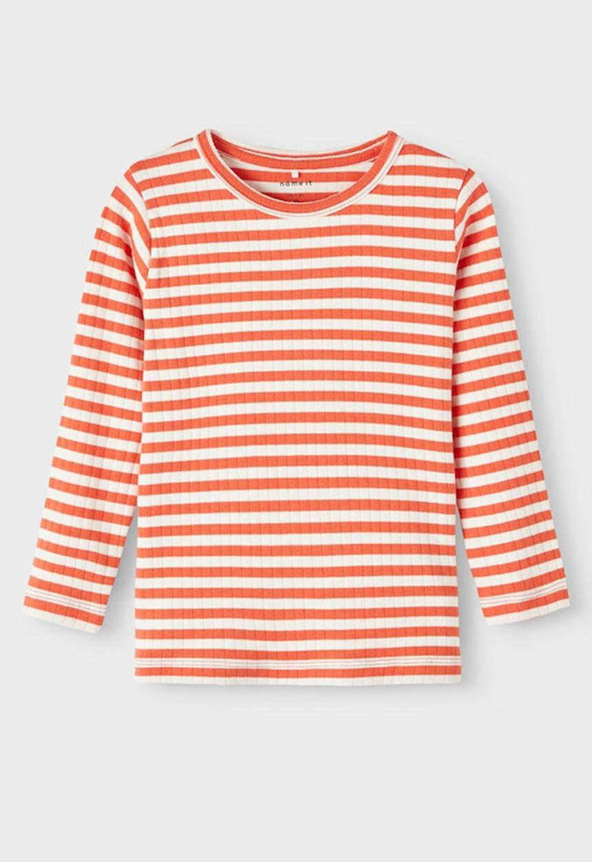 Name It - Nmfburaja long sleeve slim top - orange