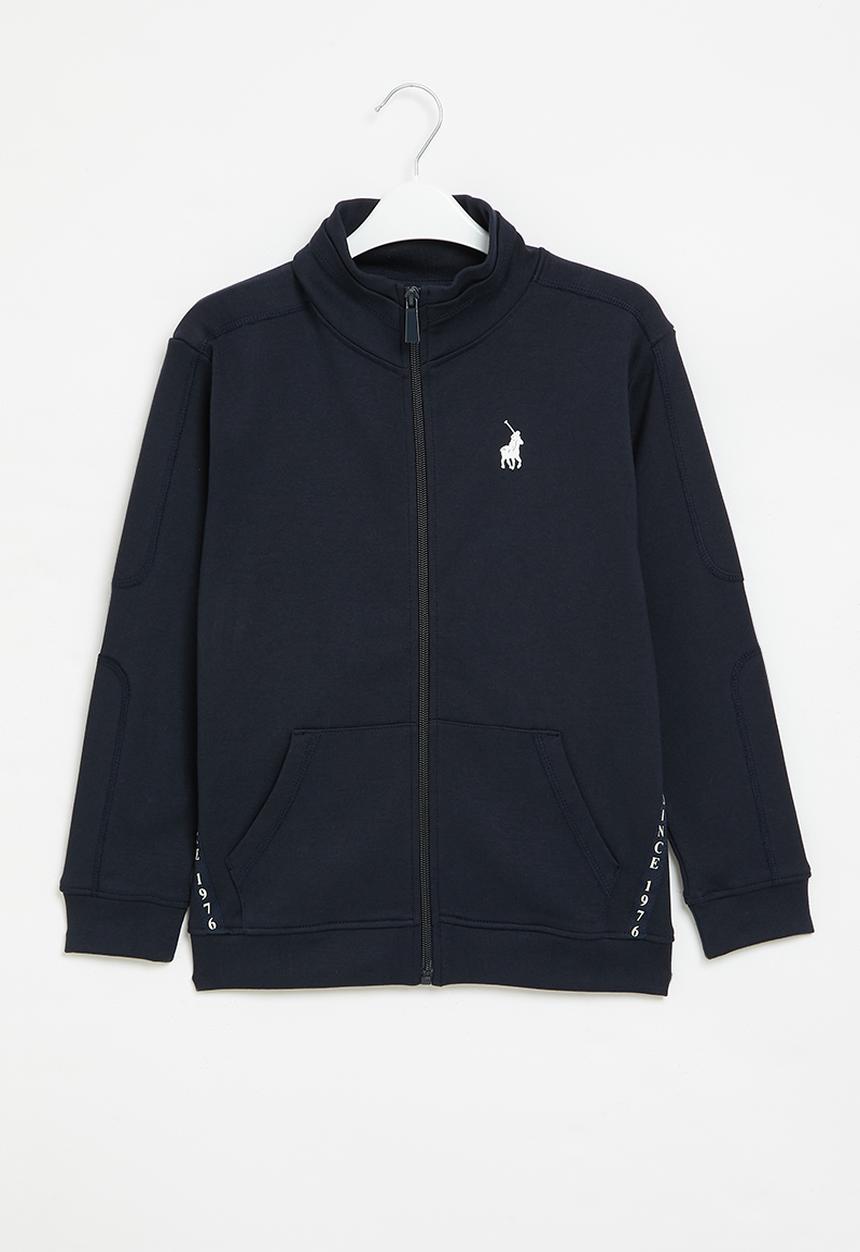 POLO - Boys riley zip through track top - navy