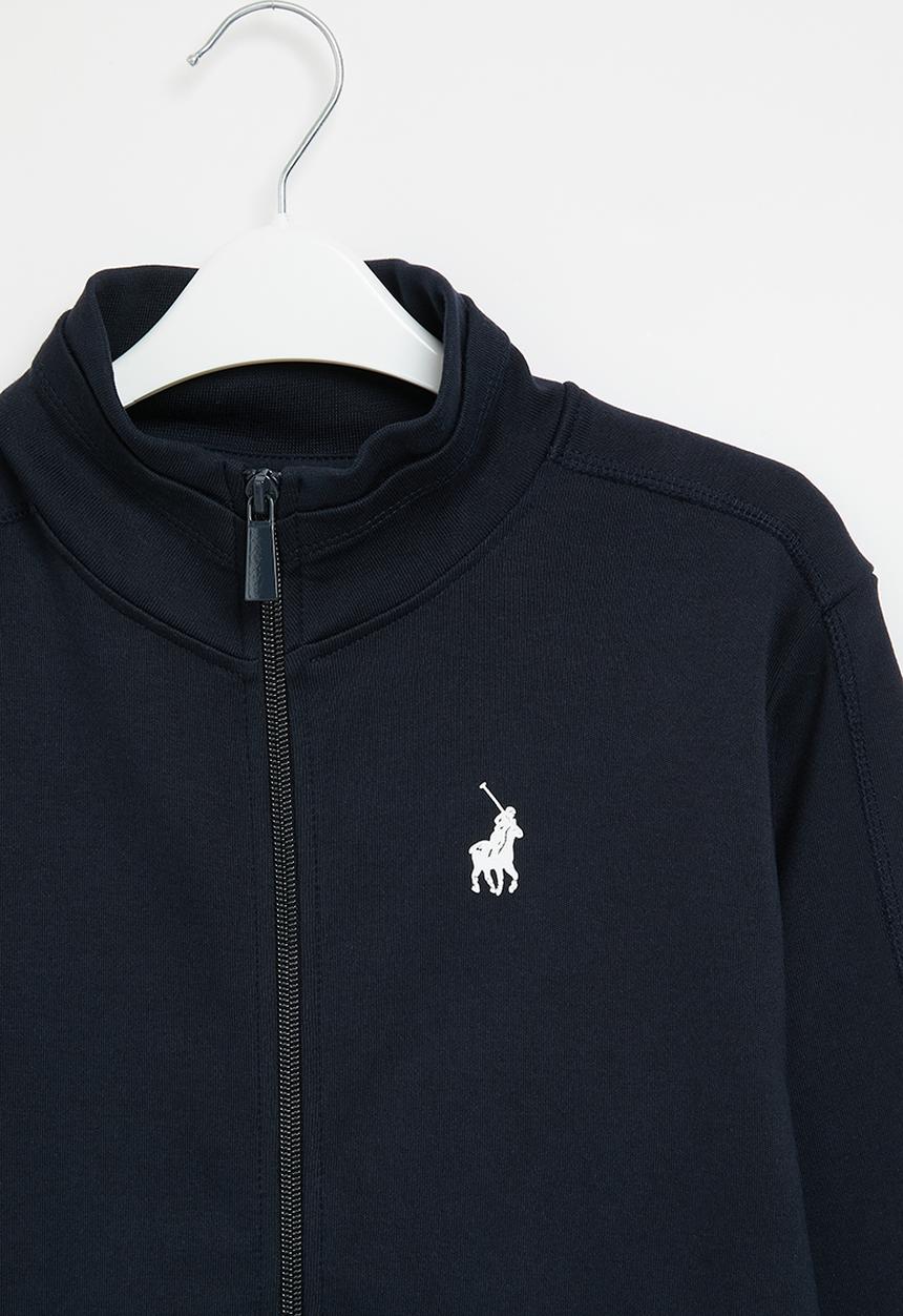 POLO - Boys riley zip through track top - navy