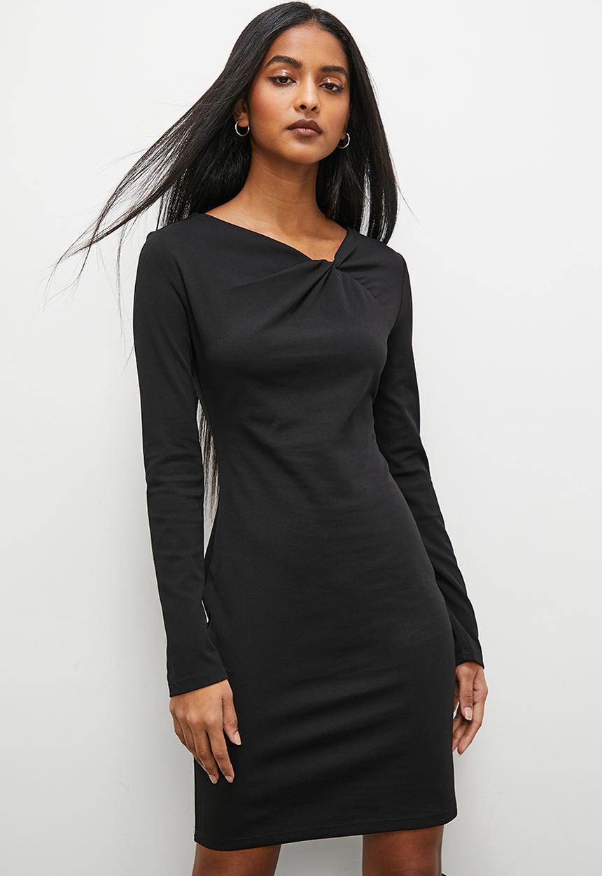 Superbalist - Knot detail mini dress - black