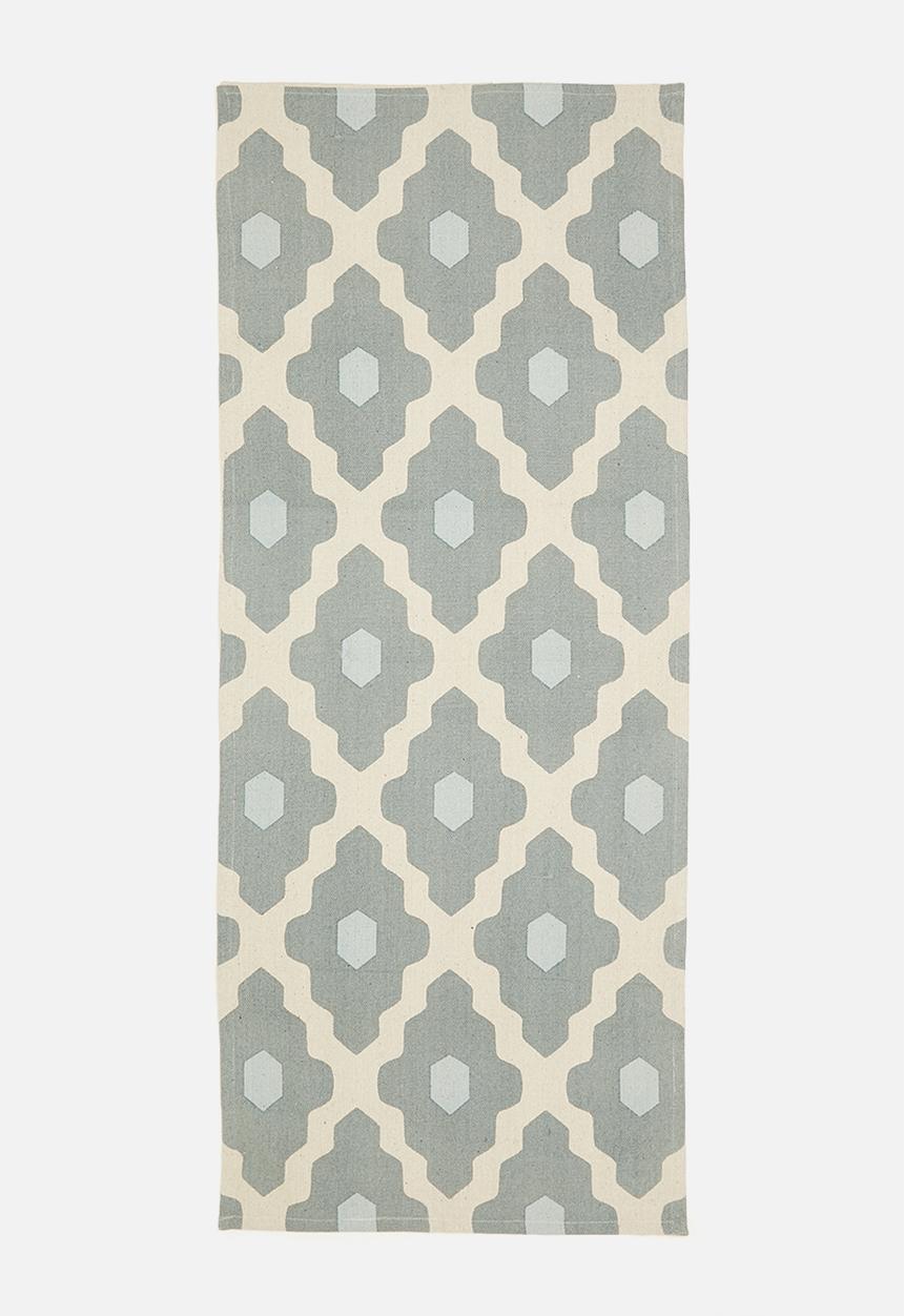 Sixth Floor - Arabesque printed runner - blue