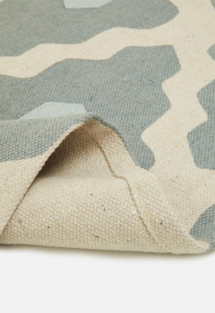 Sixth Floor - Arabesque printed runner - blue