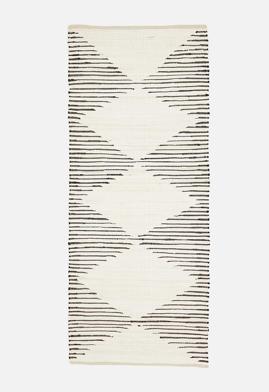 Sixth Floor - Recycled chindi runner - black & white