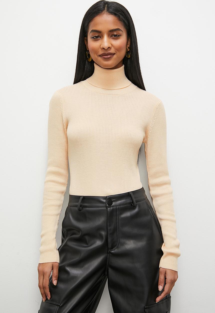 Superbalist - Skinny polo neck - oat