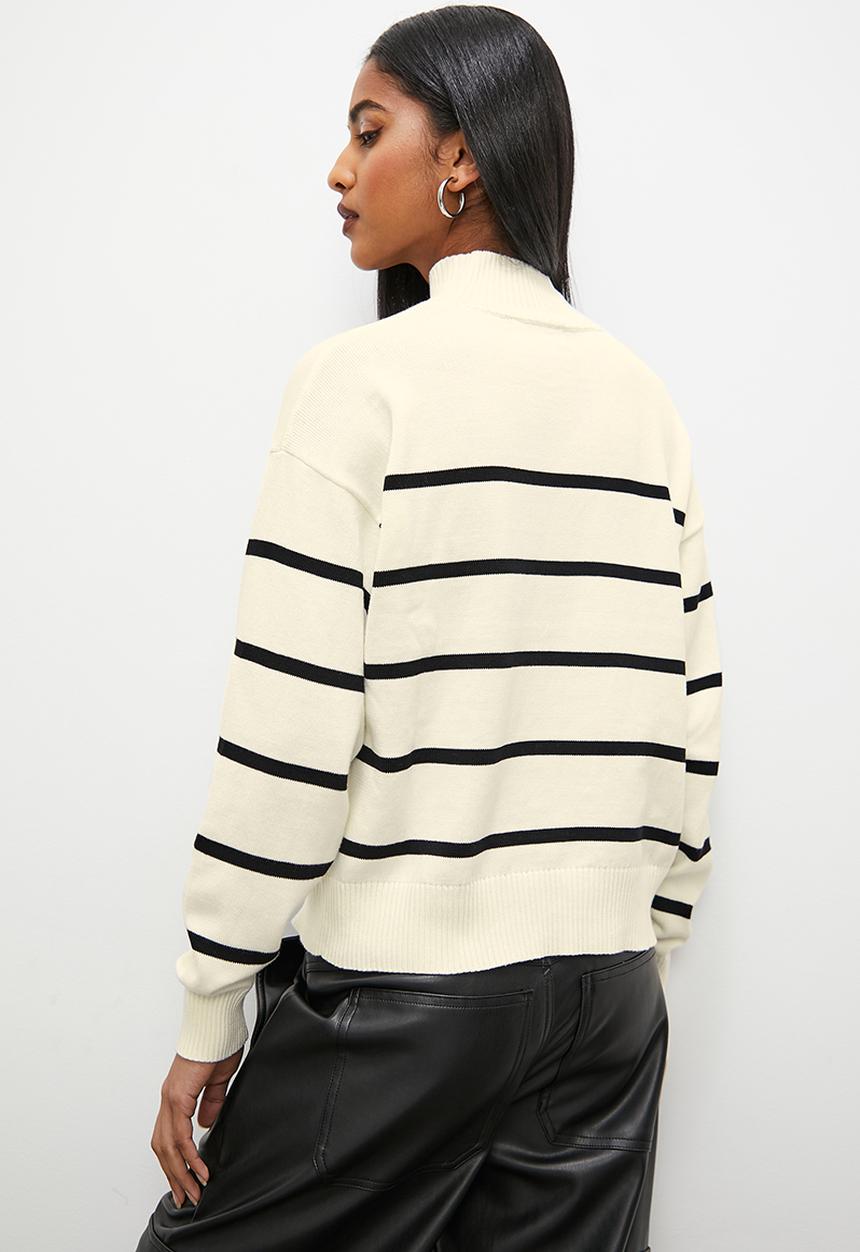 Superbalist - Breton stripe pull over - ecru based stripe