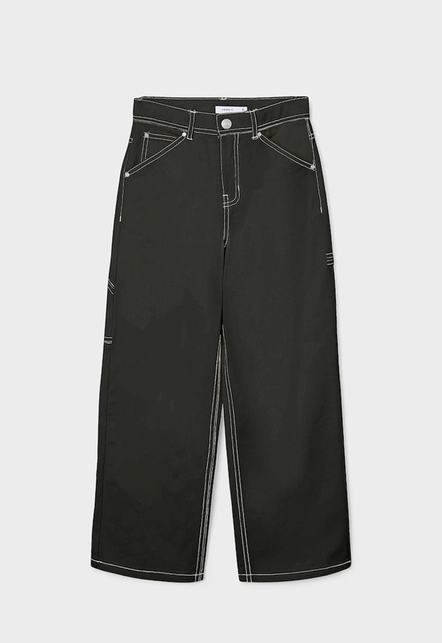 Name It - Wide leg pants - black stitch