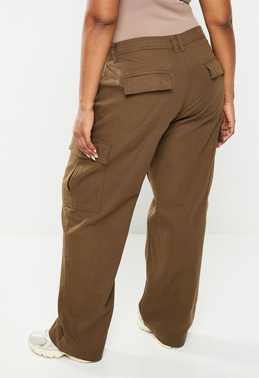 Cotton On - Plus bobbie cargo pant - brown