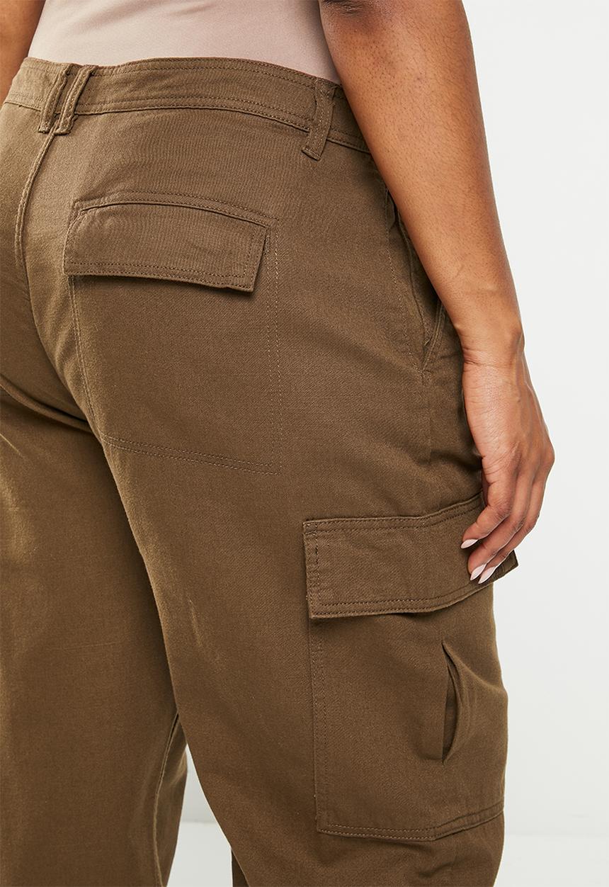Cotton On - Plus bobbie cargo pant - brown