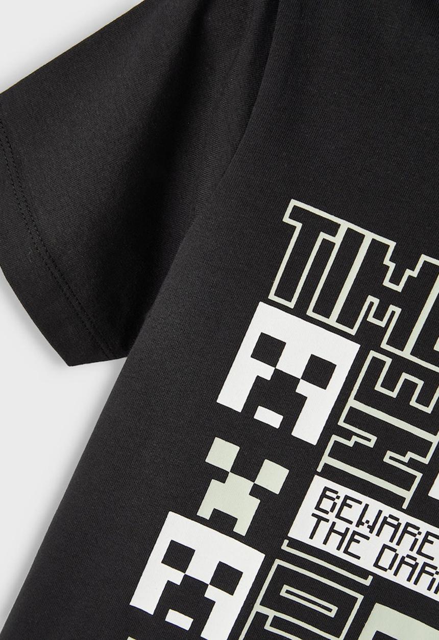 Name It - Nkmdrew minecraft short sleeve - black