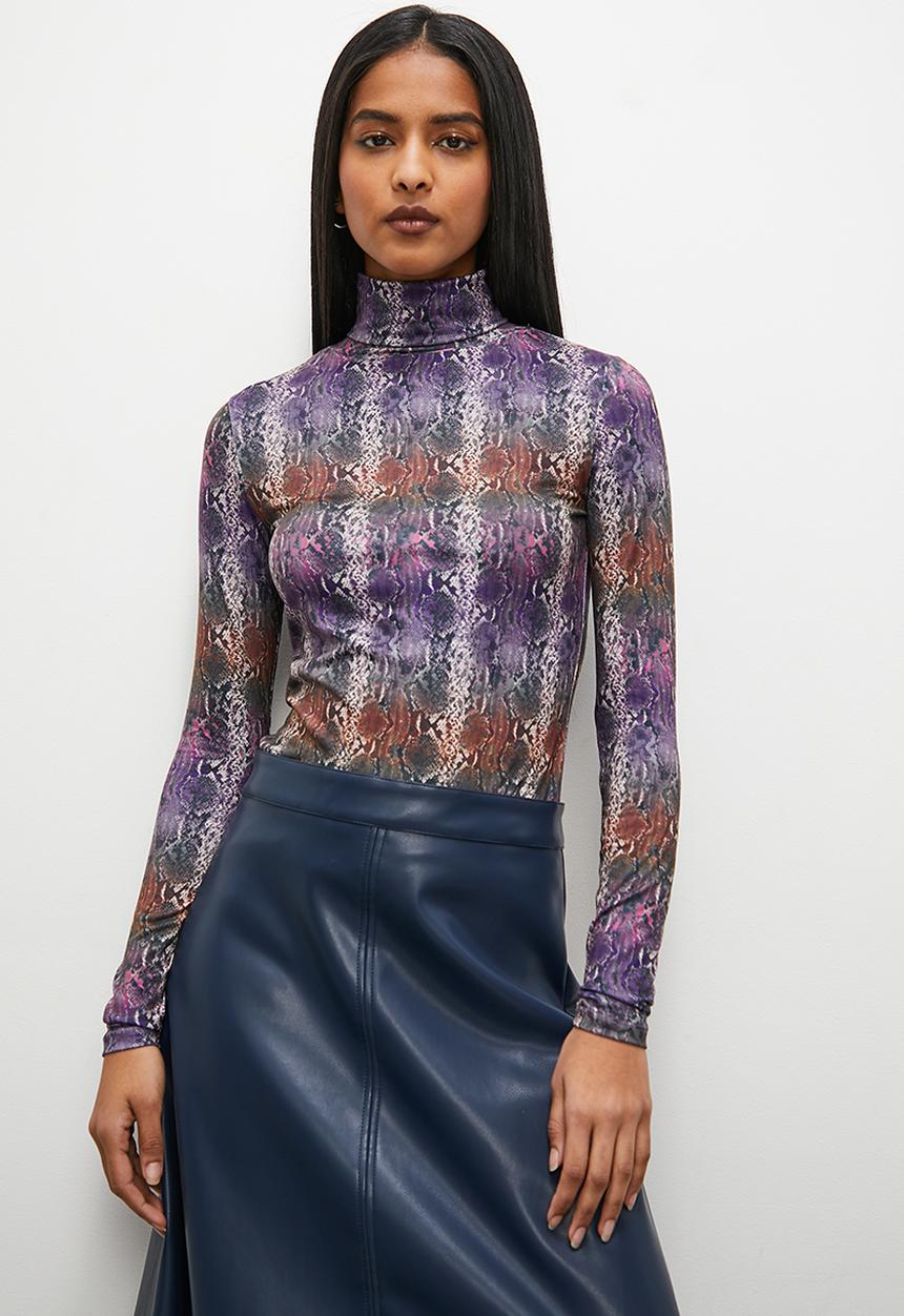 Superbalist - Printed poloneck tee - multi 