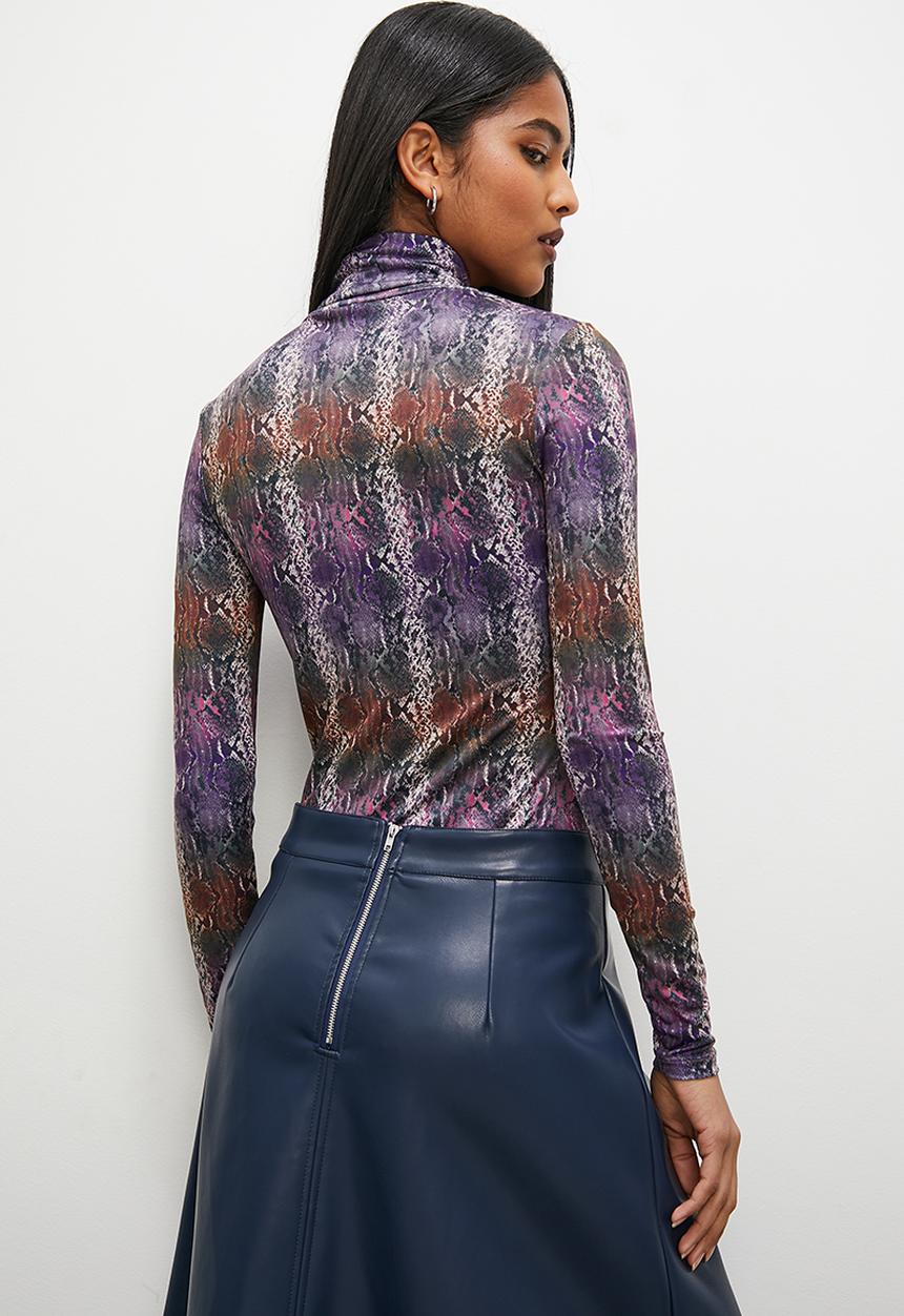 Superbalist - Printed poloneck tee - multi 