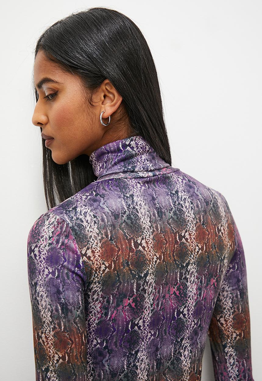 Superbalist - Printed poloneck tee - multi 
