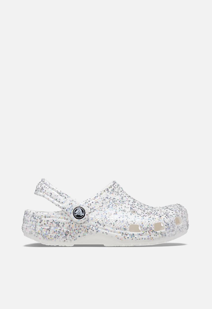 Crocs - Classic starry glitter clog k - white