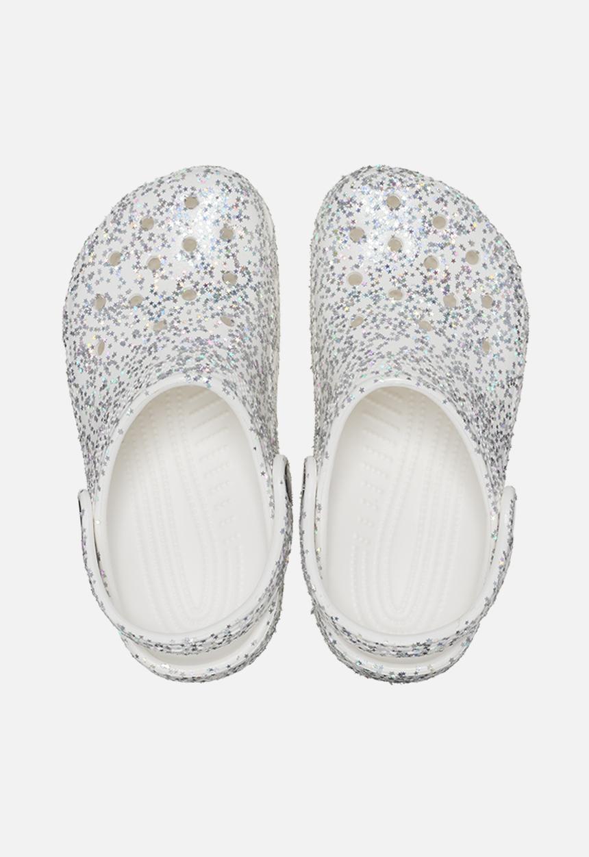 Crocs - Classic starry glitter clog k - white