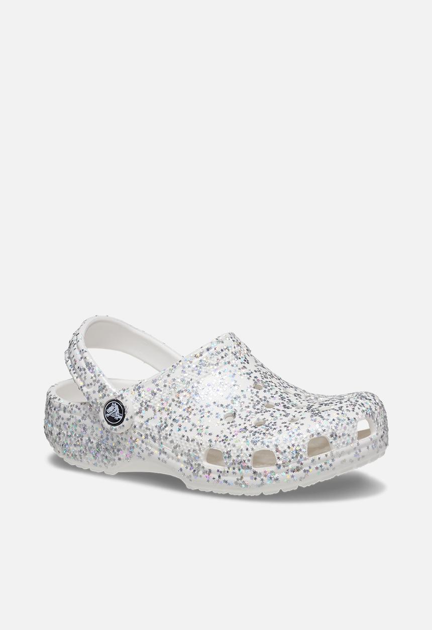 Crocs - Classic starry glitter clog k - white
