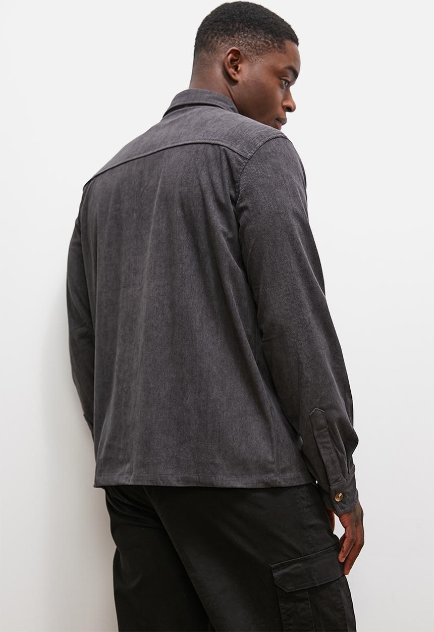 Lark & Crosse - Fine corduroy shirt - charcoal