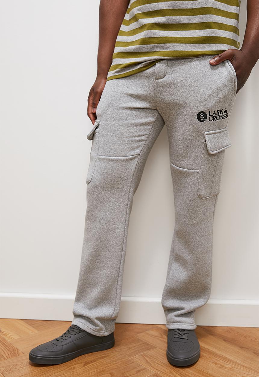 Lark & Crosse - Mike utility fleece pant - grey melange