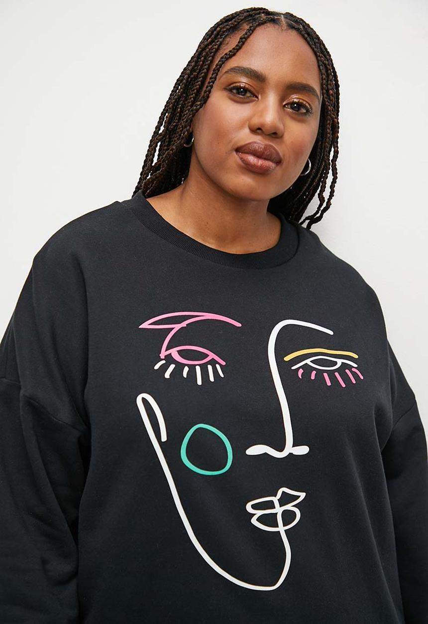 Superbalist - Graphic crew - black