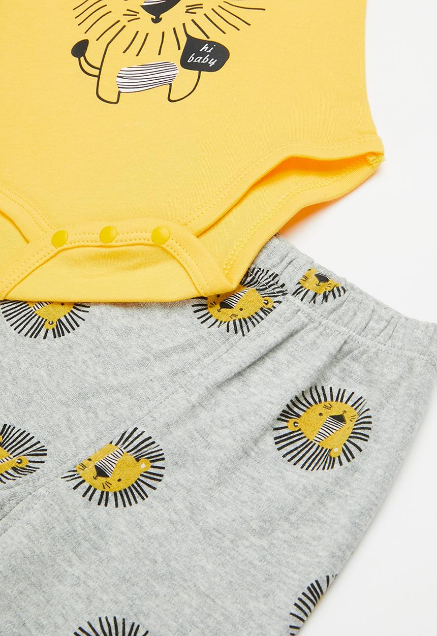 Pop Candy - 3 piece set - grey & yellow