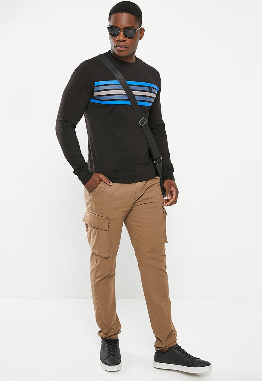 Pierre Cardin - Pc portland long sleeve tee - black