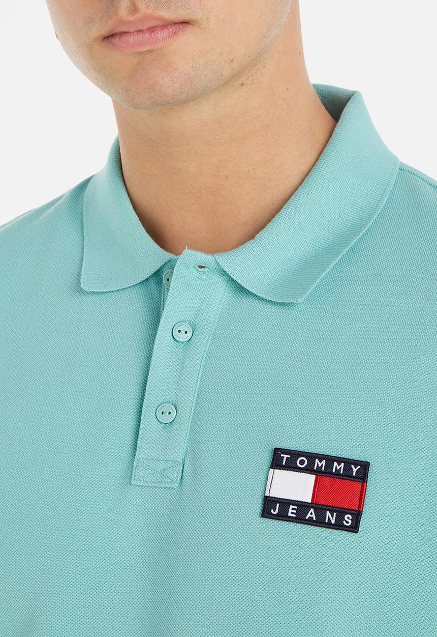 Tommy Hilfiger - Tjm tommy badge lightweight polo - mid blue