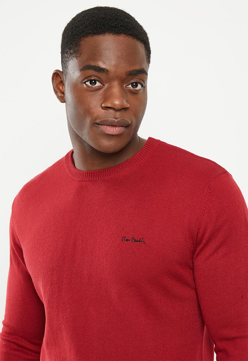 Pierre Cardin - Crew knitwear - red