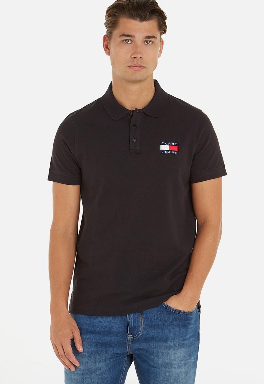 Tommy Hilfiger - Tjm tommy badge lightweight polo - black