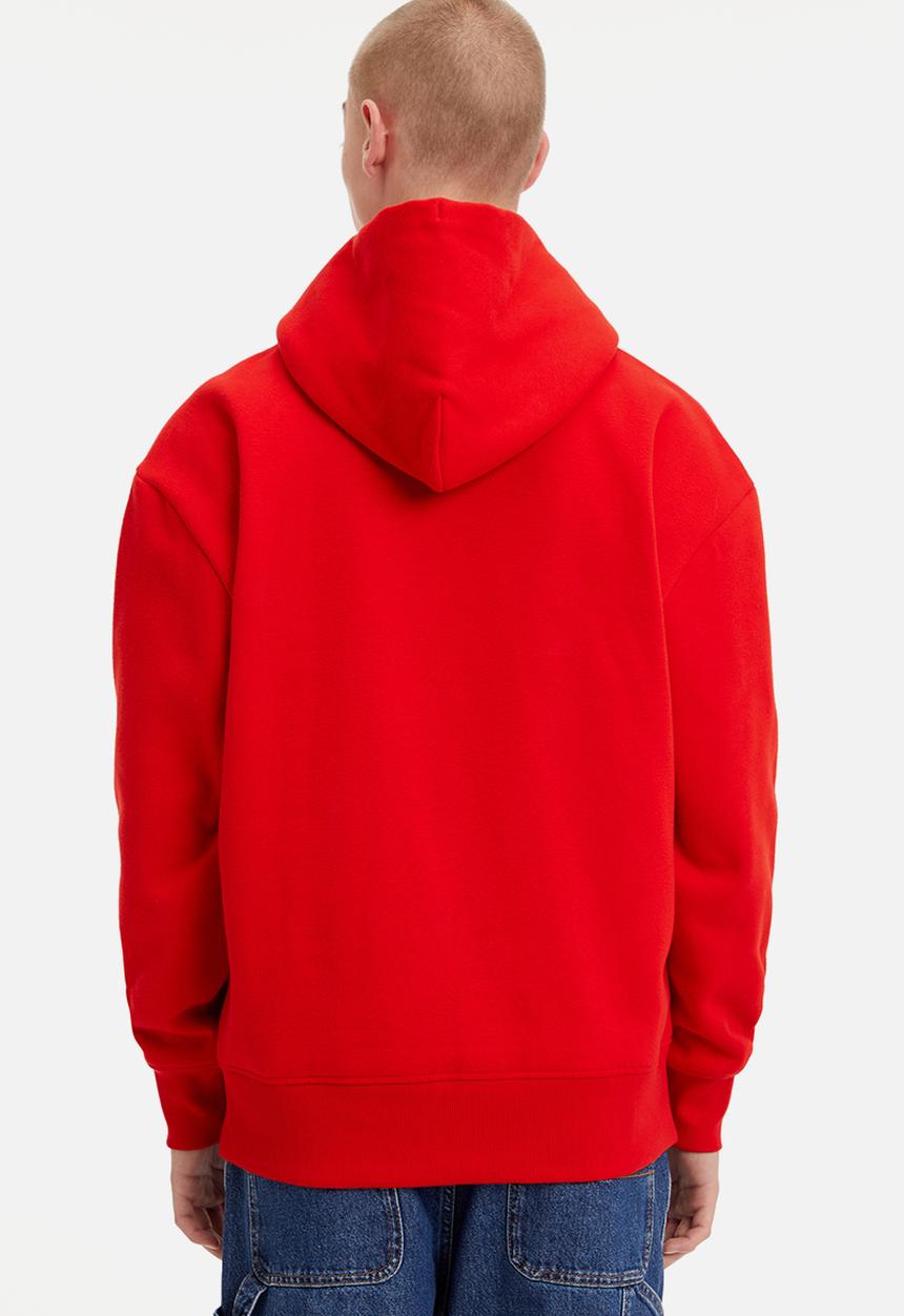 Tommy Hilfiger - Tjm rlxd college 85 hoodie - dark red