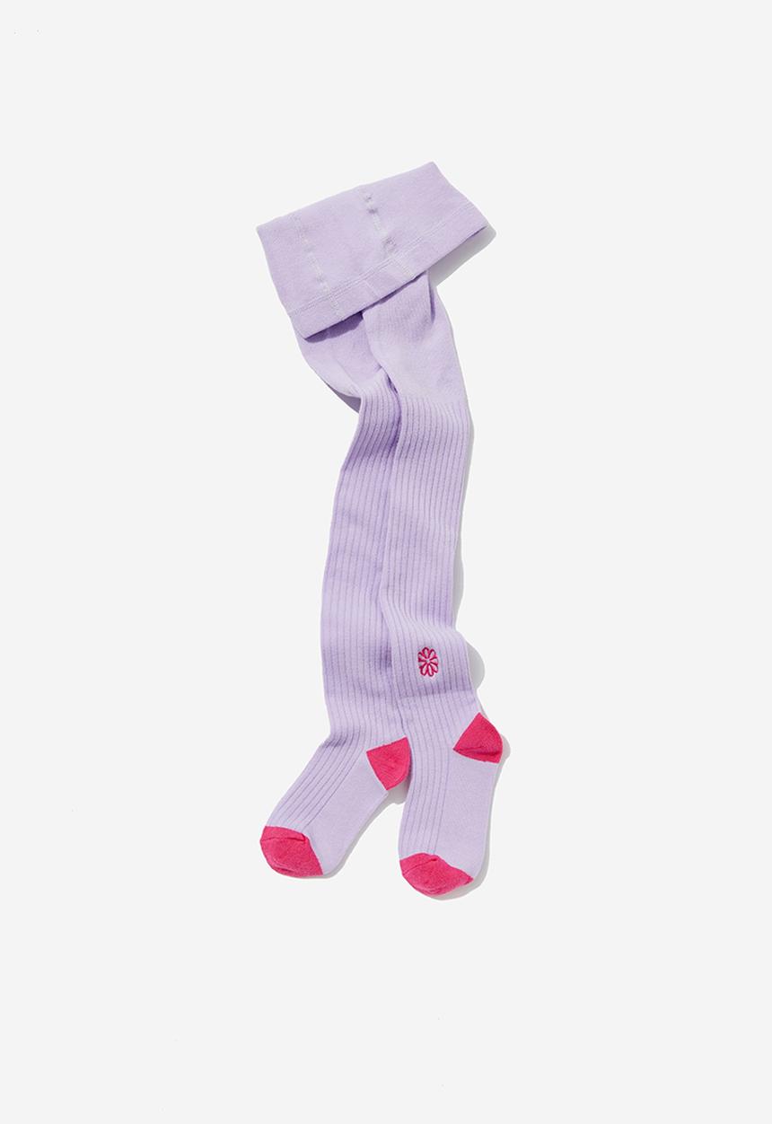 Cotton On - Solid tights - lilac drop/orange coral