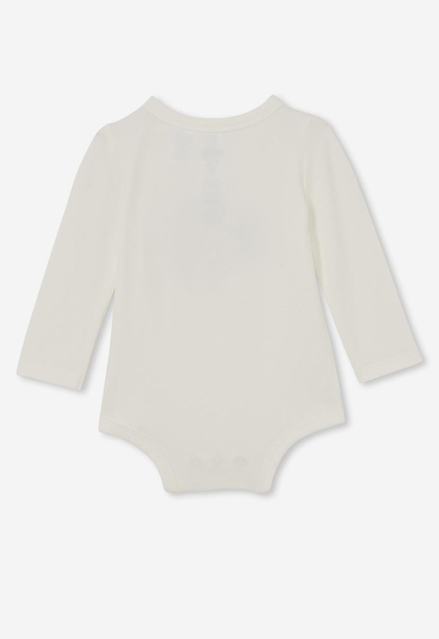 Cotton On - The long sleeve bubbysuit - vanilla/mother bear