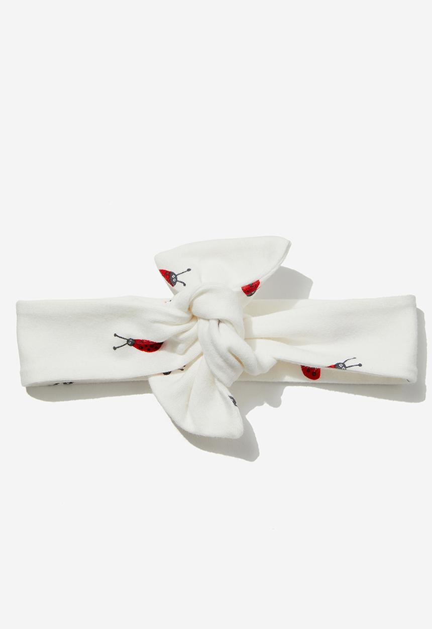 Cotton On - The bow tie headband - vanilla/lou ladybug
