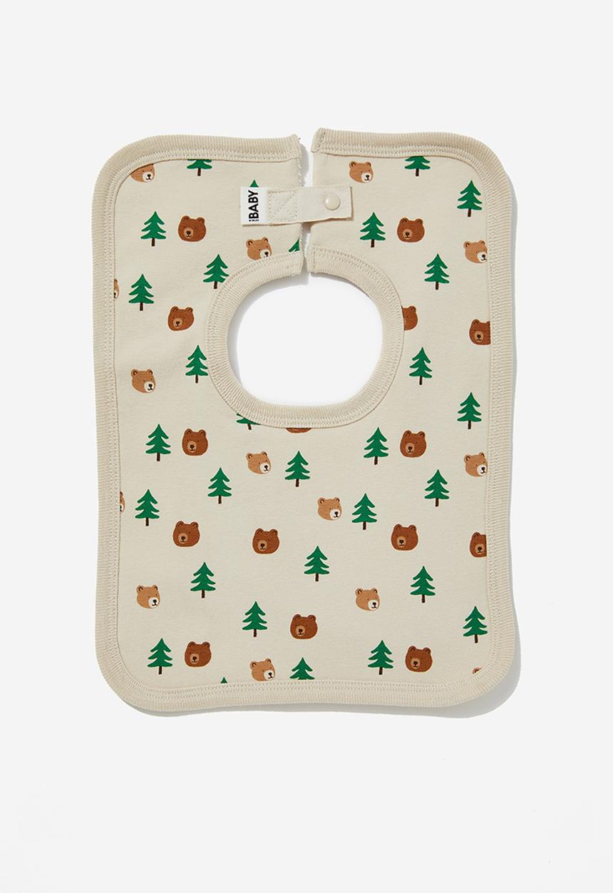 Cotton On - The square bib - rainy day/peekaboo bears
