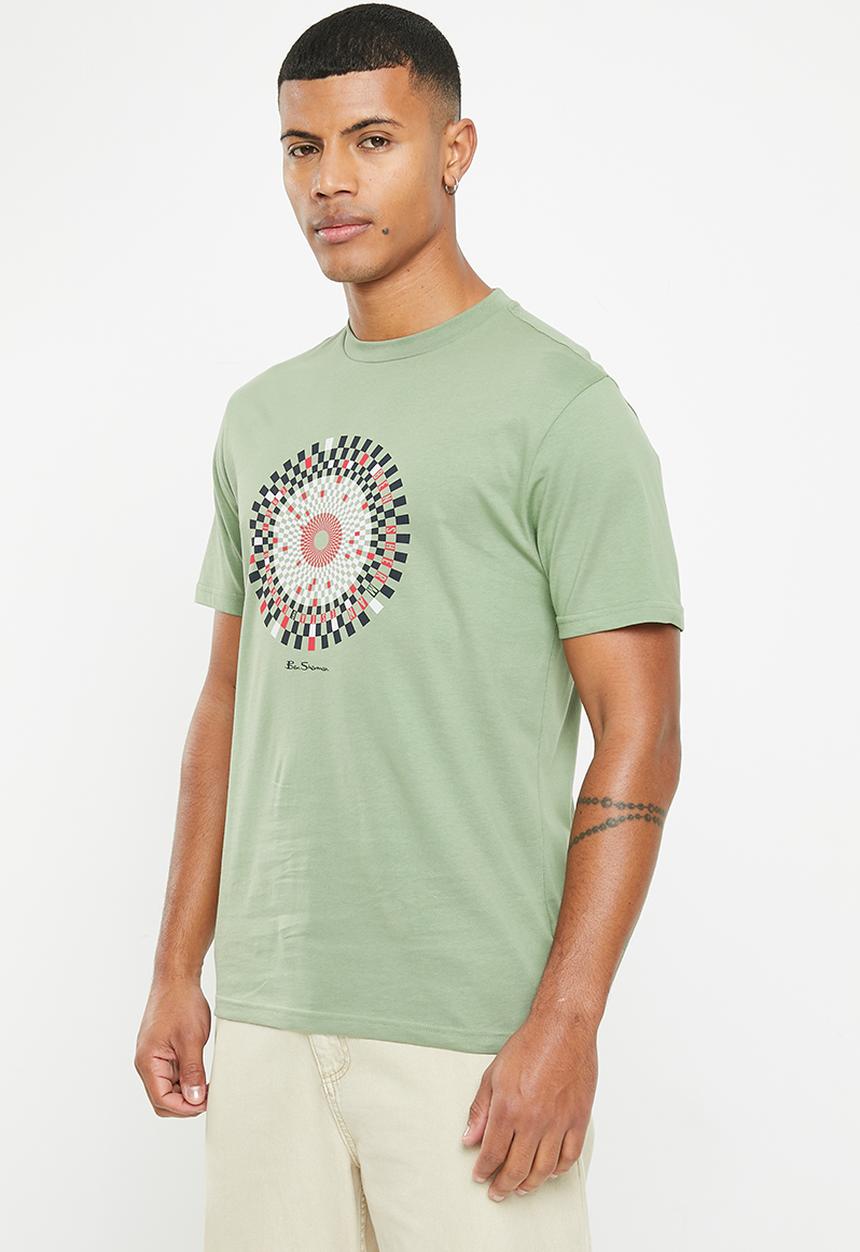 Ben Sherman - Ska check target tee shirt - pale khaki