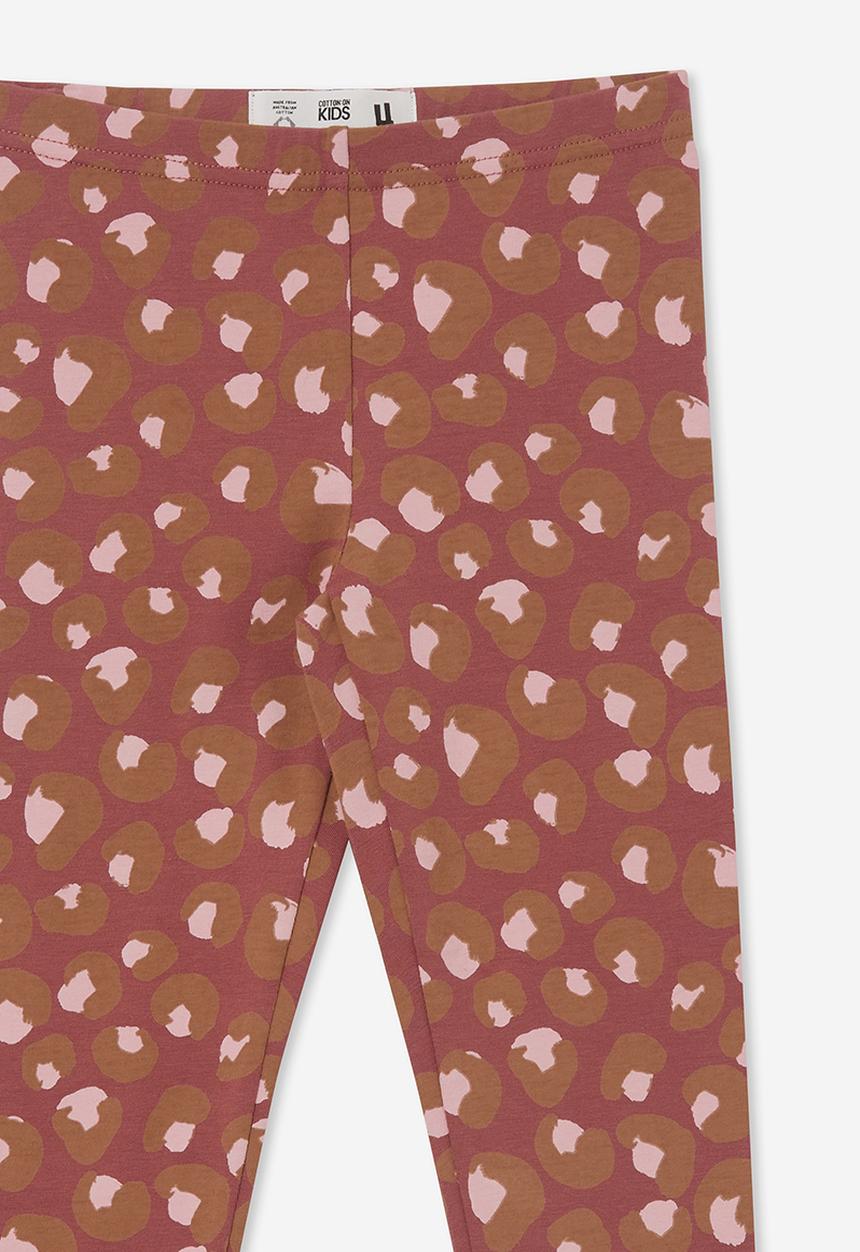 Cotton On - Huggie tights - vintage berry/animal print