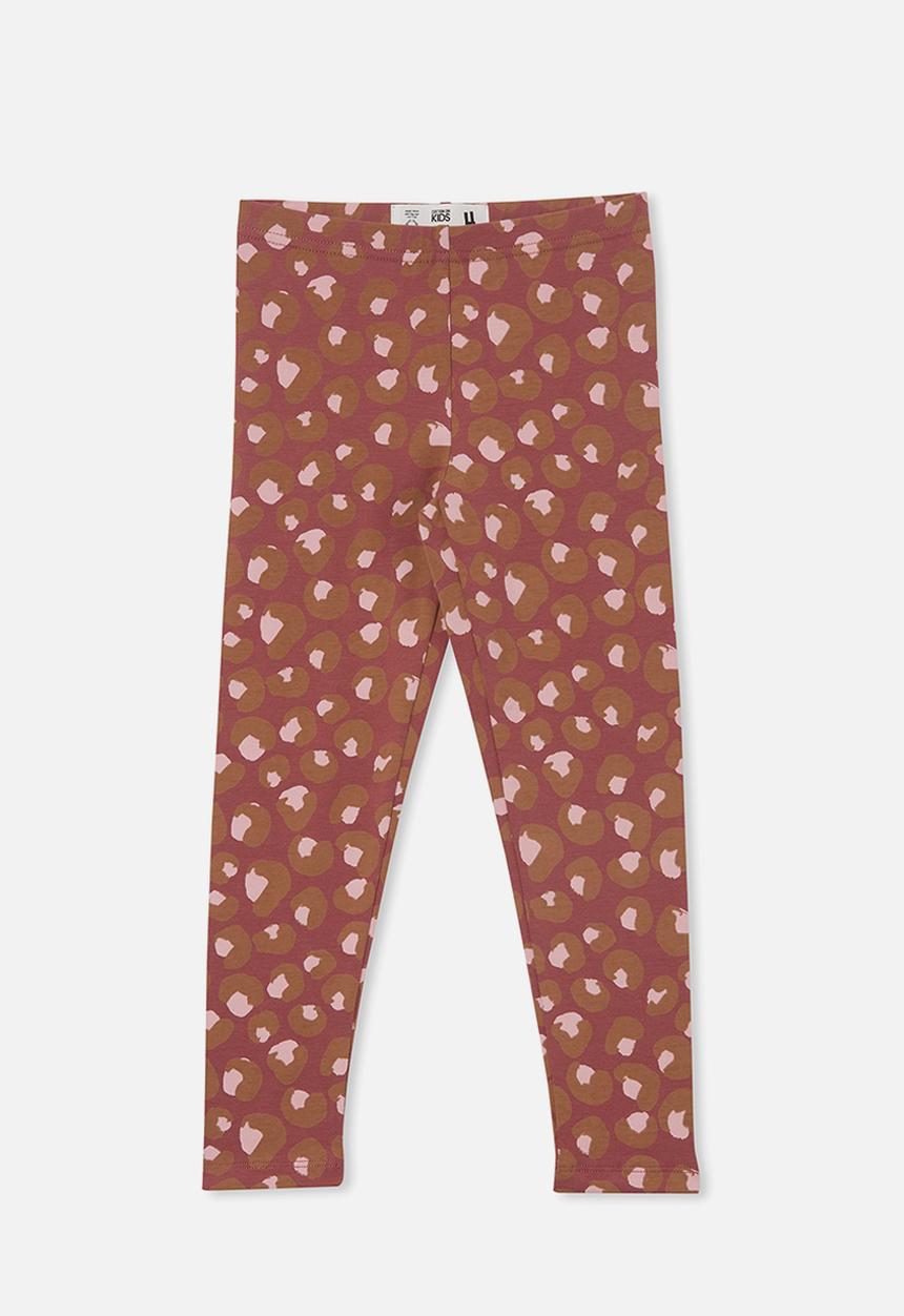 Cotton On - Huggie tights - vintage berry/animal print