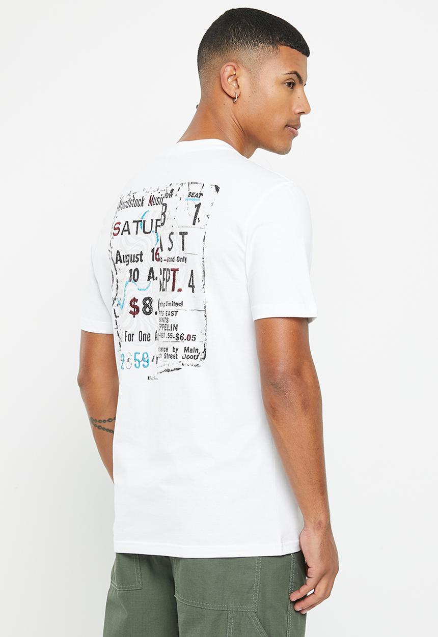 Ben Sherman - Ticket Split Tee Shirt - White