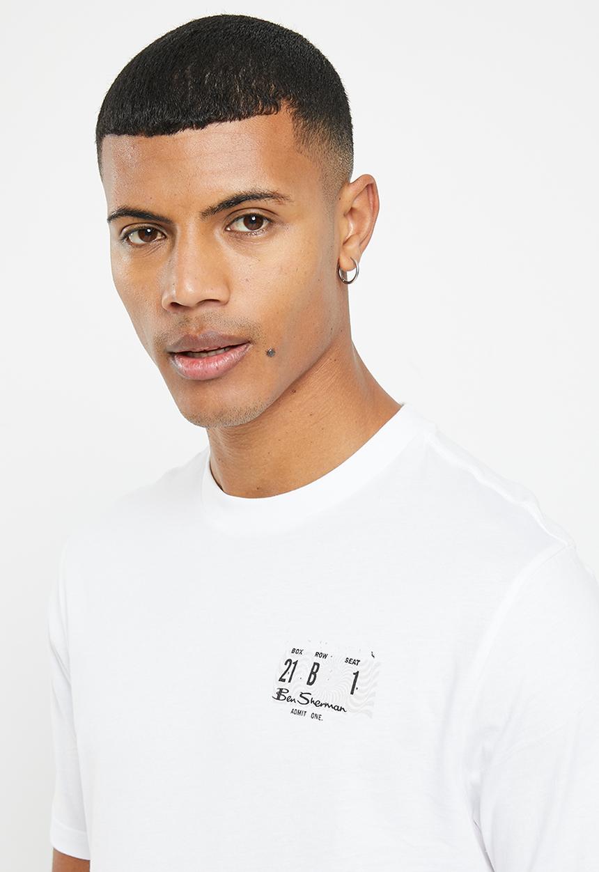 Ben Sherman - Ticket Split Tee Shirt - White