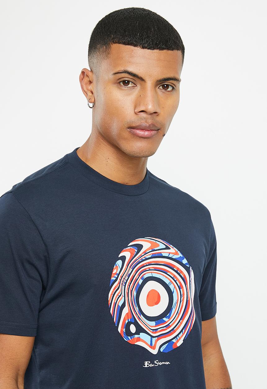 Ben Sherman - Trippy Target Tee Shirt - Navy