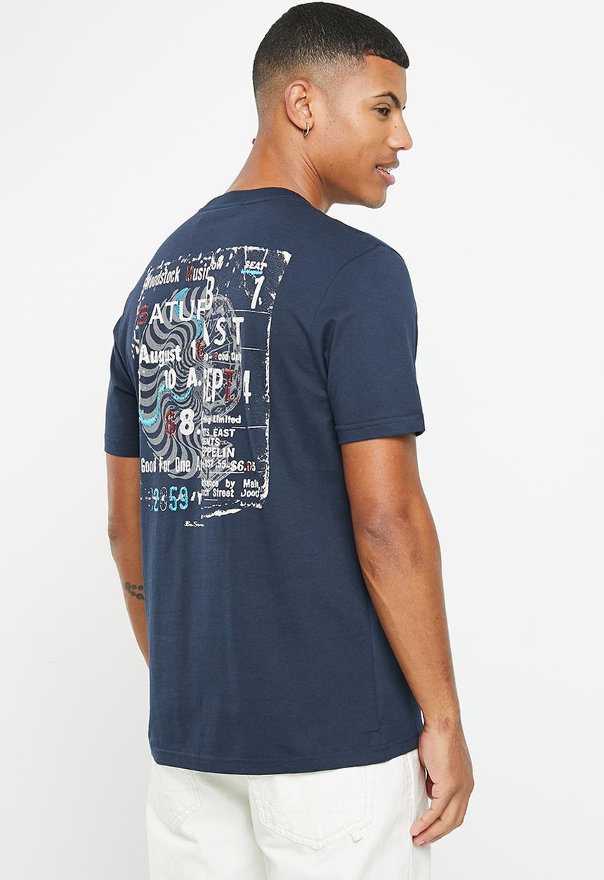 Ben Sherman - Ticket Split Tee Shirt - Navy
