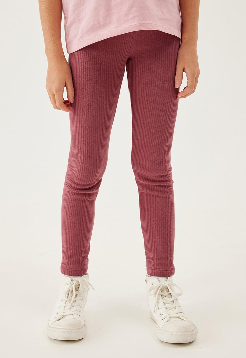 Cotton On - Fleece legging - vintage berry rib